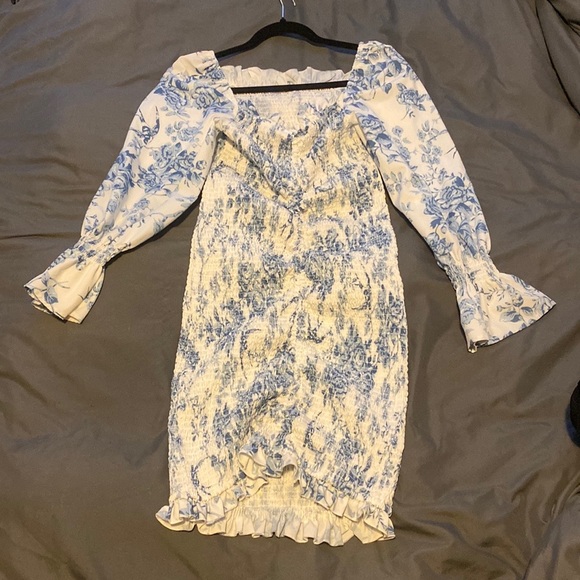 Floral drawstring front bodycon dress - Picture 4 of 5